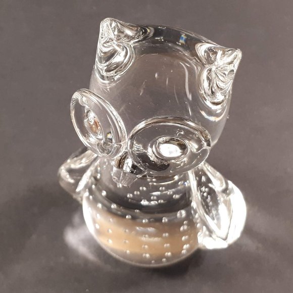 Vintage Large glass owl paperweight, figurine - Picture 7 of 8